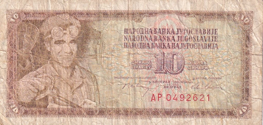 10 Dinarów, 1965 r. - Jugosławia