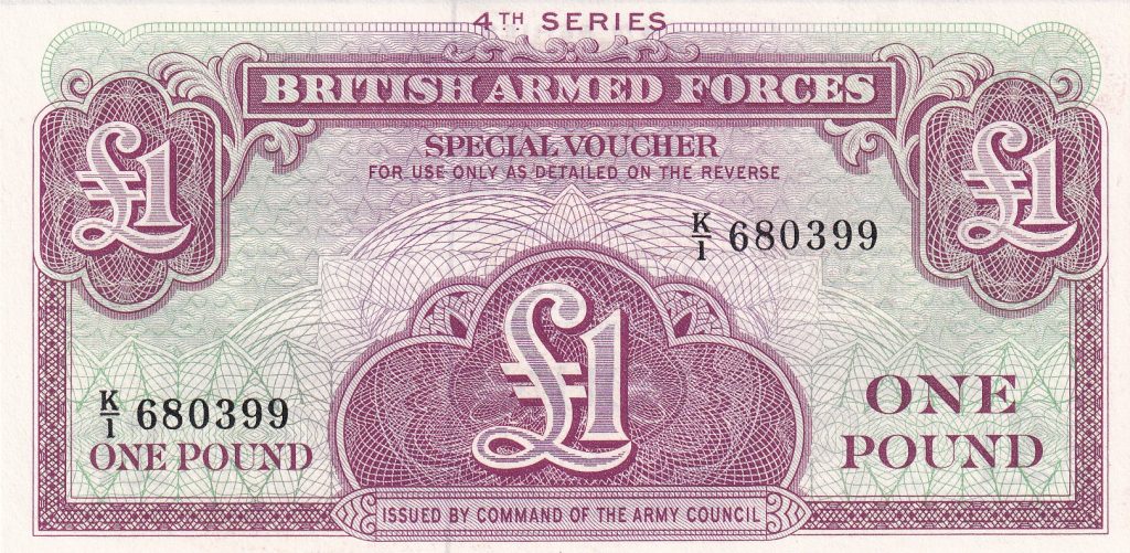 Anglia, 1 Pound, British Armed Forces 