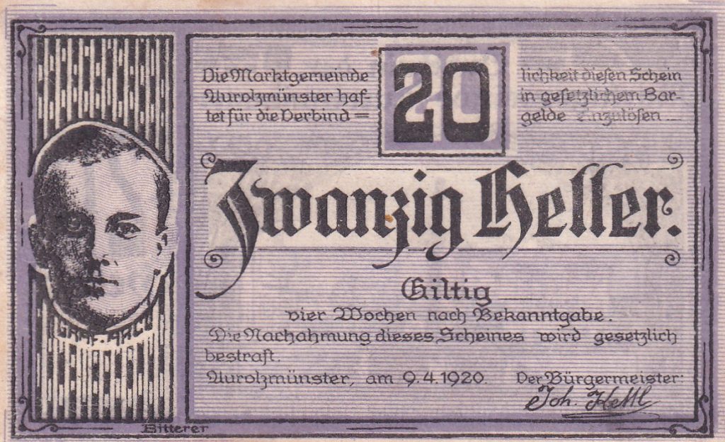 Austria, 20 Heller, 1920 r.