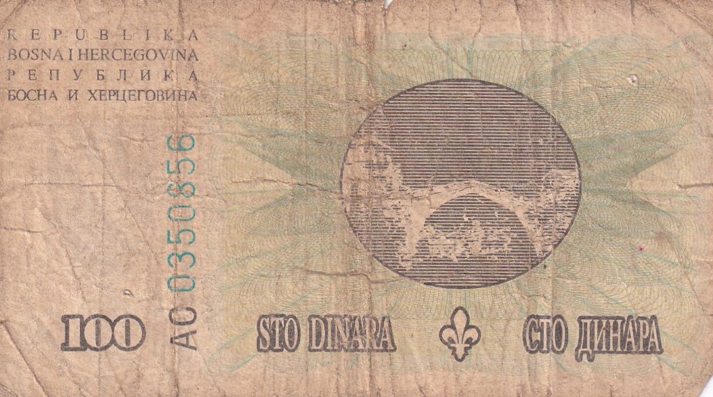 Bośnia i Hercegowina, 100 dinarów. 1994 r.