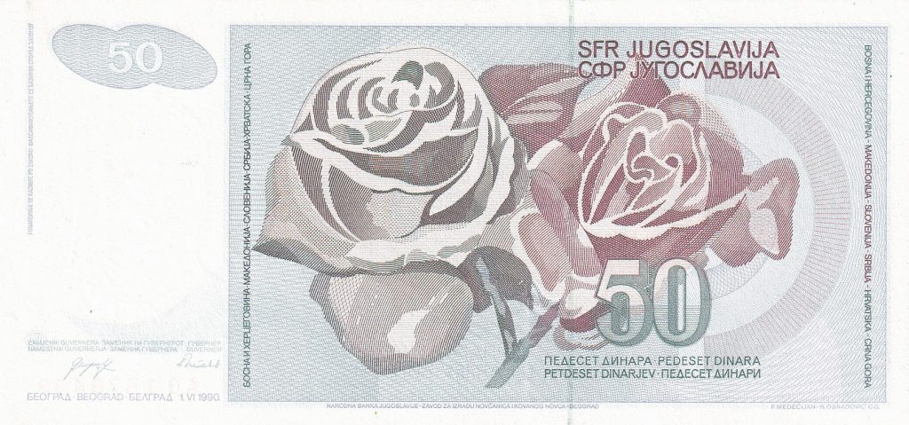 Jugosławia, 50 Dinarów, 1990 r. 