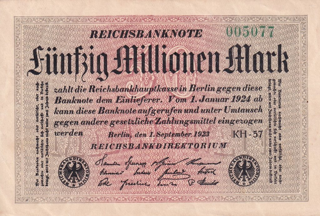 Niemcy, 50 mln. Marek 1923 r.