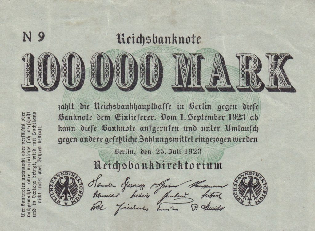 Niemcy, 100 000 Marek, 1923 r. 