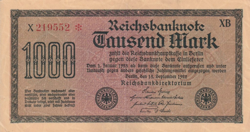 Niemcy, 1000 Marek, 1922 r.