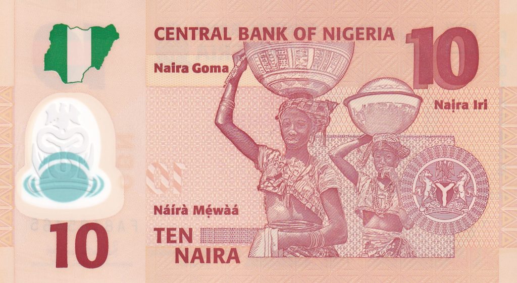 Nigeria, 10 Naira, 2019 r.