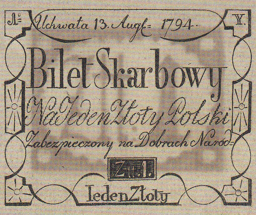 Powstanie Kościuszkowskie - 1 zł, 1794 r.