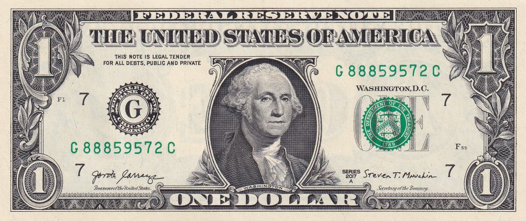 USA, 1 $ (dolar), 2017 r. UNC