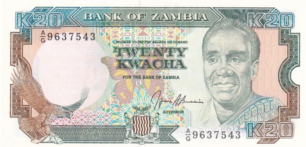 Zambia, 20 Kwacha, UNC