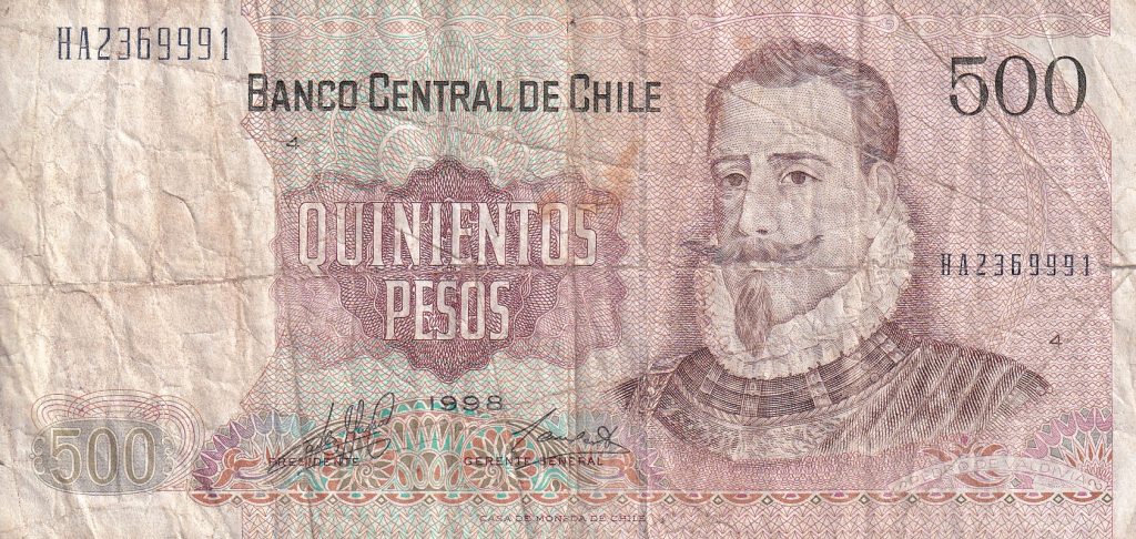Chile, 500 Pesos, 1998 r.