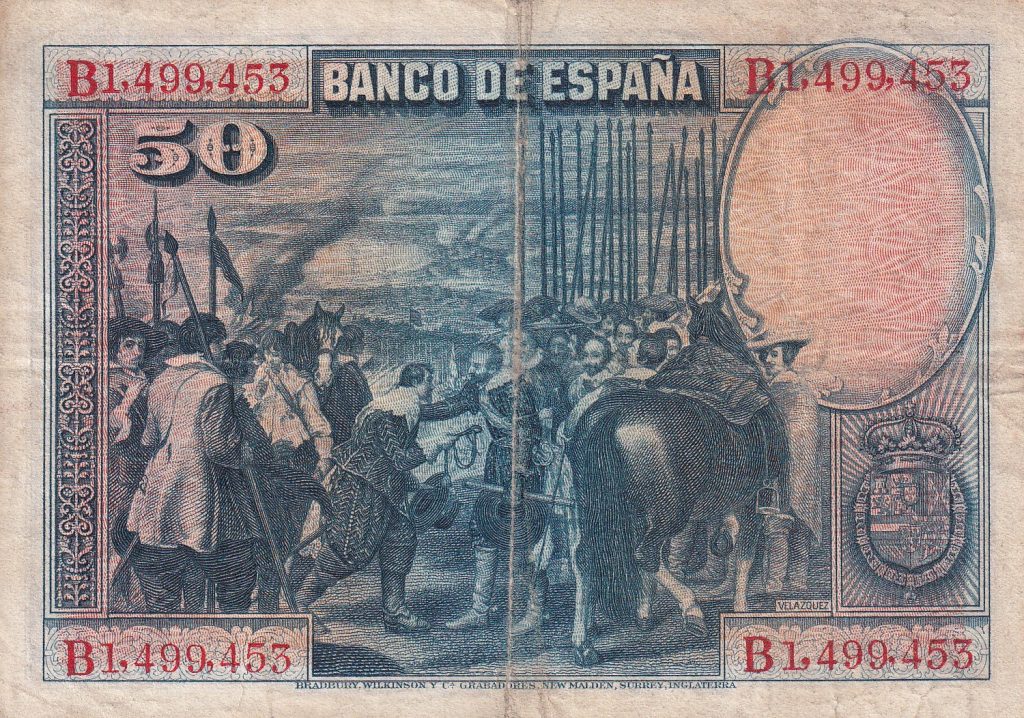 Hiszpania, 50 Pesetas, 1928 r.