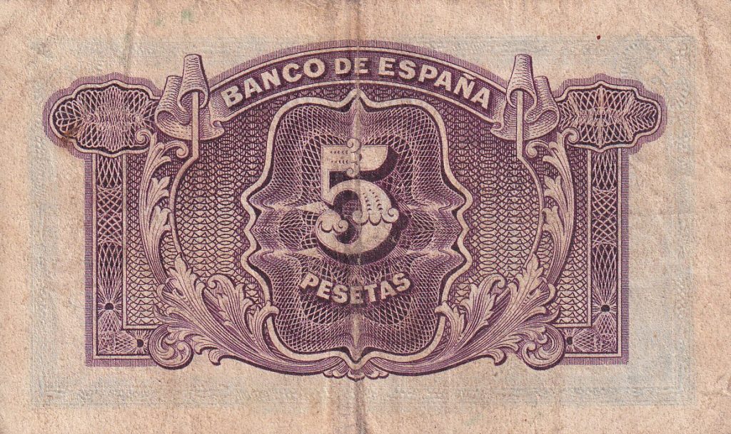 Hiszpania, 5 Pesetas, 1935 r.