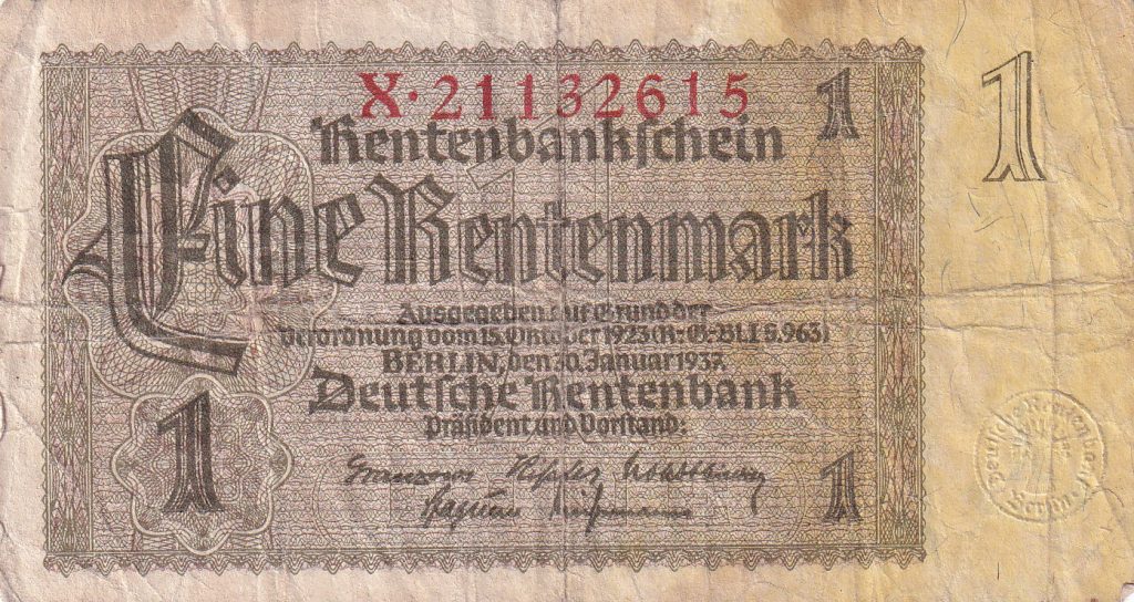 Niemcy, 1 Rentenmark, 1937 r.