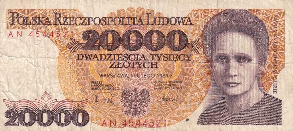 PRL, 20 000 zł, 1989 r.