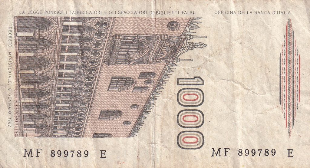 Włochy, 1000 Lirów, 1982 r.