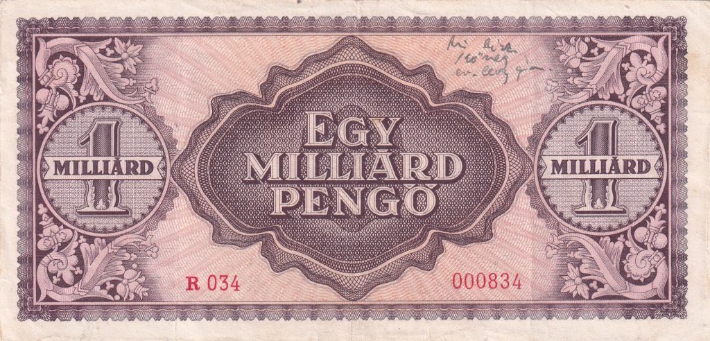 Węgry, 1 miliard Pengo, 1946 r.