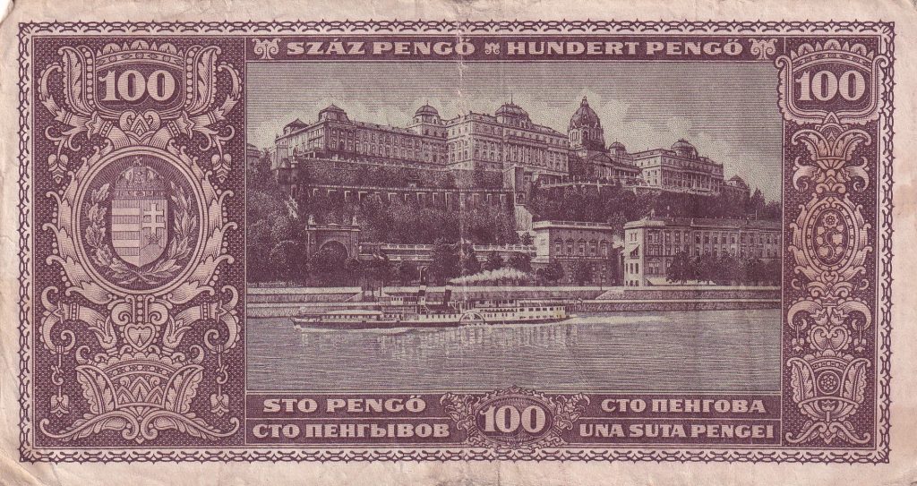 Węgry, 100 Pengo, 1945 r.