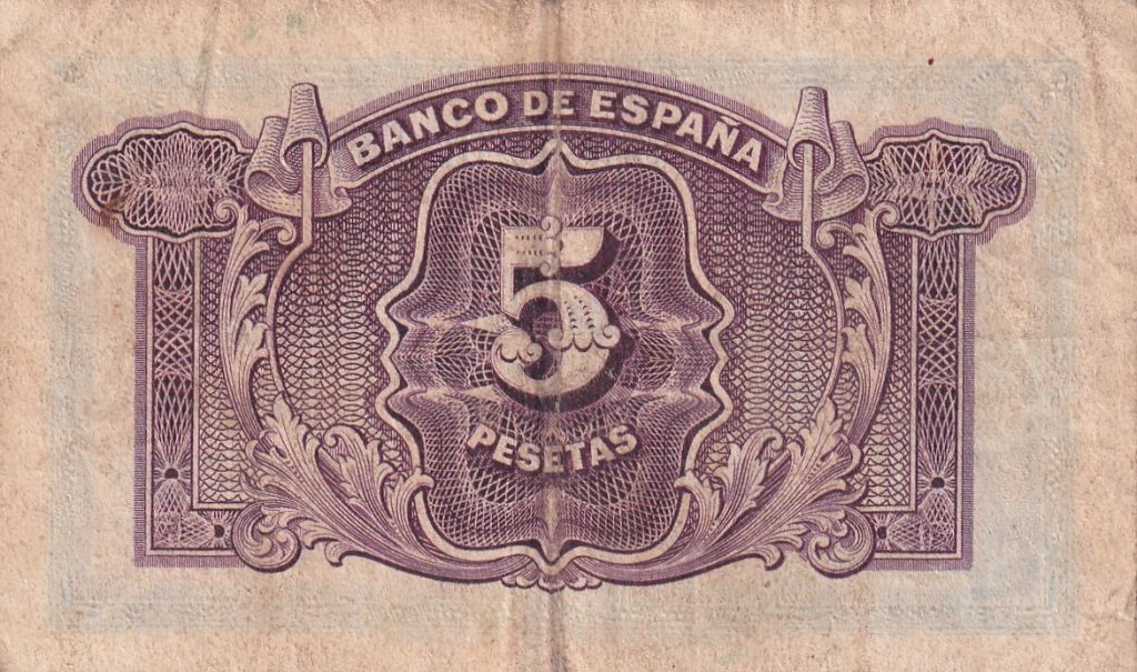 Hiszpania, 5 Pesetas, 1935 r.