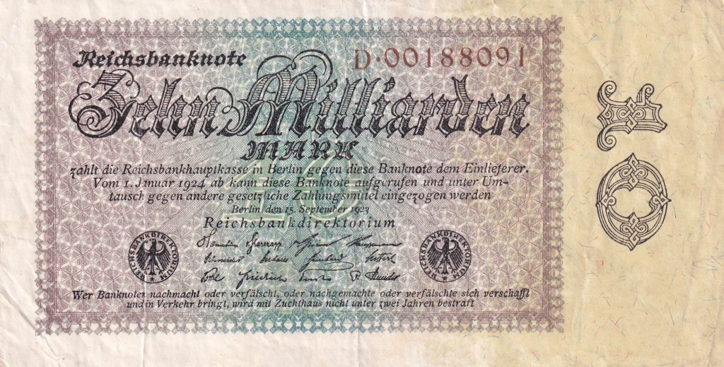 Niemcy, 10 miliardów Marek, 1923 r.