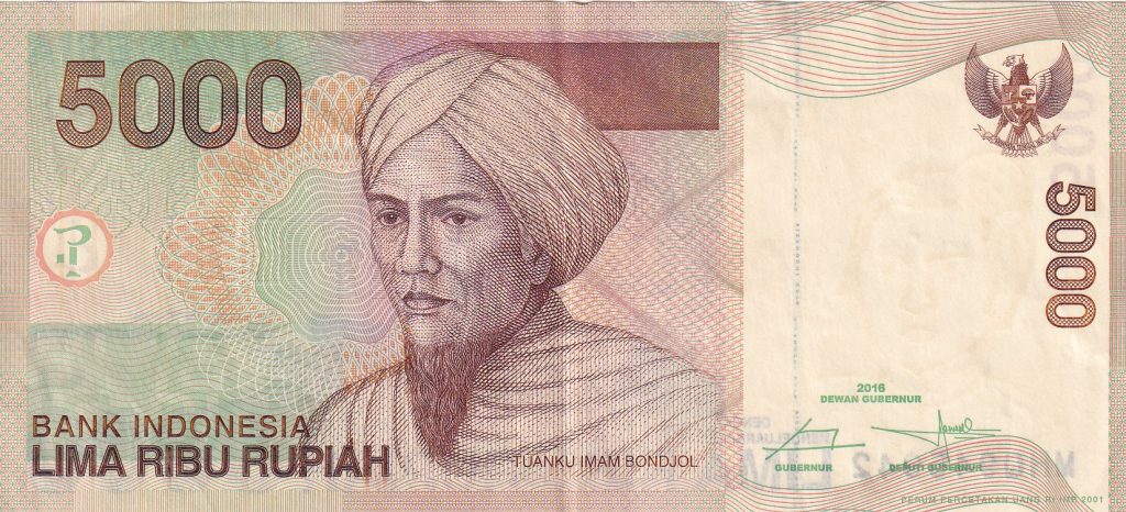 Indonezja, 5000 Rupiah, 2016 r.