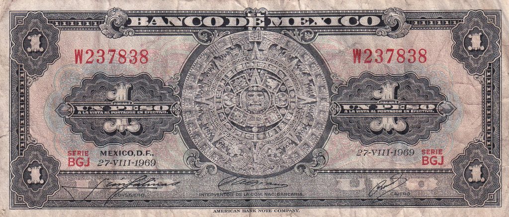 Meksyk, 1 Peso, 1969 r.