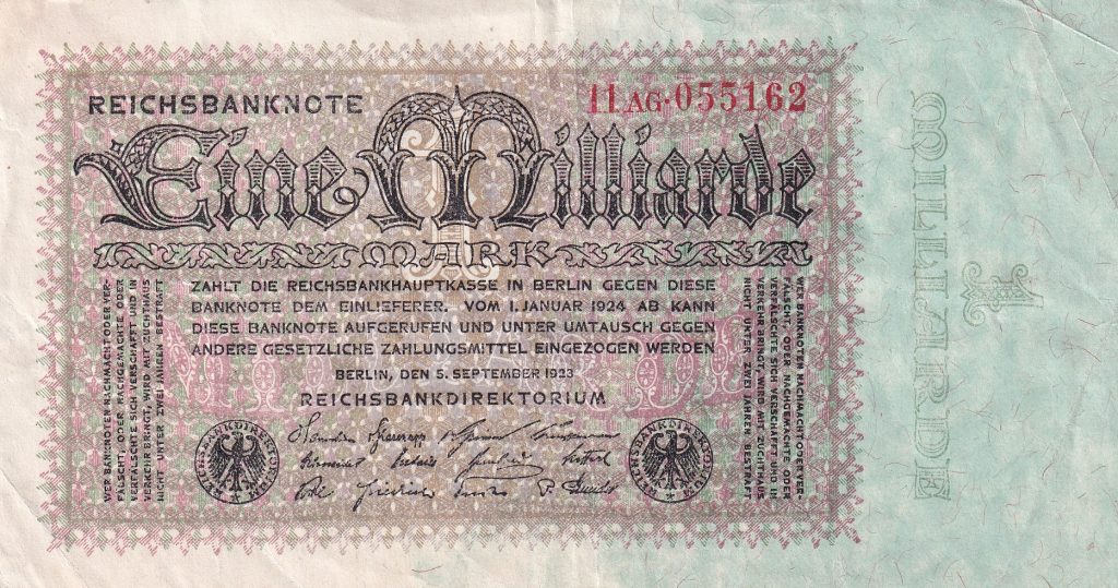 Niemcy, 1 miliard Marek, 1923 r.