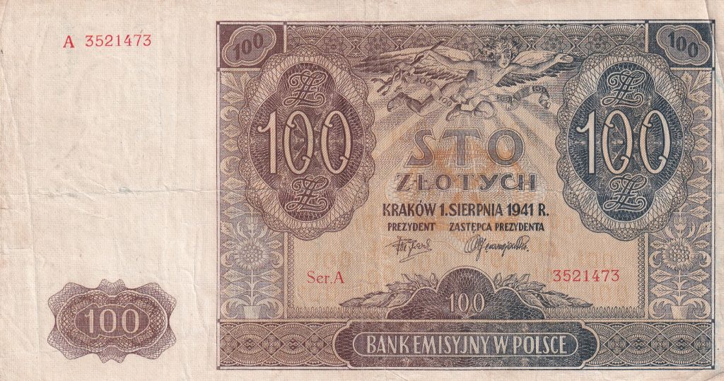 Polska Generalna Gubernia, 100 Złotych, 1941 r.