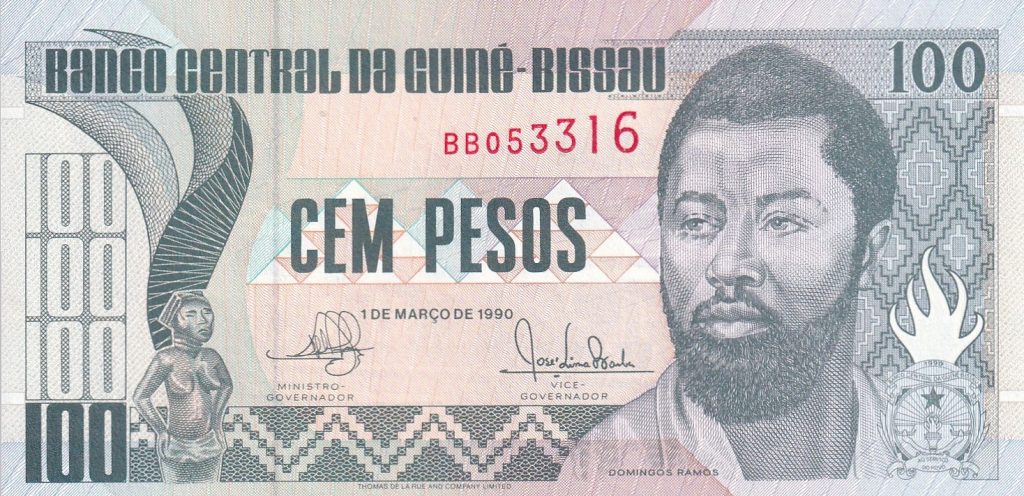 Gwinea Bissau, 100 Franków, 1990 r.
