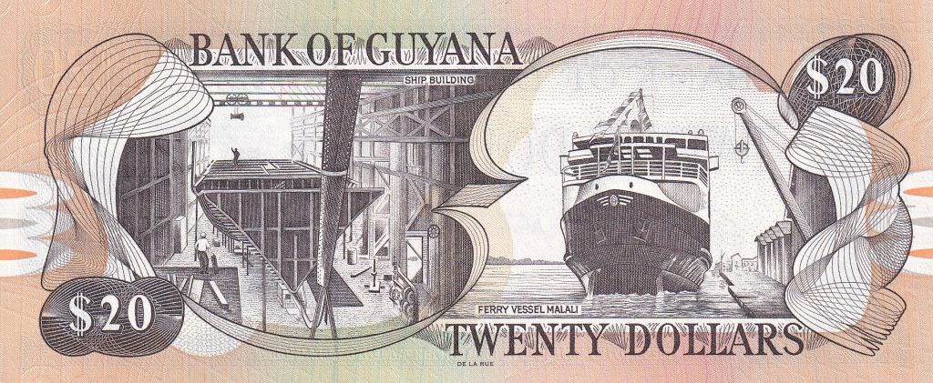 Gujana, 20 Dolarów, 2018 r.