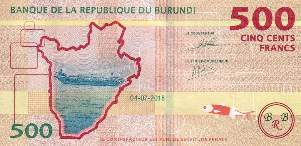 Burundi, 500 Franków, 2018 r.